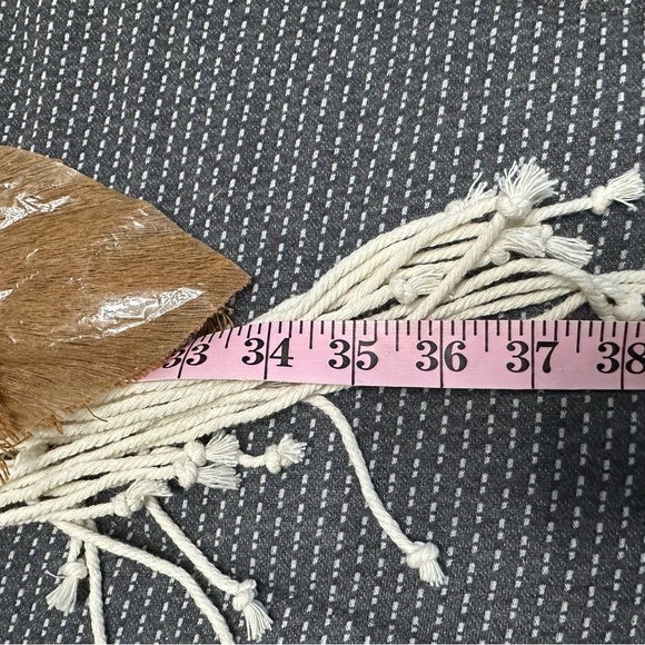 Bohemian Leaf Wall Hanging Decor - Cream, Brown, Green - Picture 4 of 4